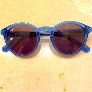 Sun buddies blue rimmed sunglasses